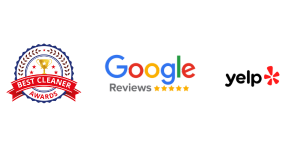 Multiple badges awarded to Nexa Maid for their cleaning services in the Chicagoland area